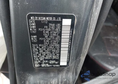 2012 Nissan Juke Sl z USA, uszkodzony, nr VIN JN8AF5MR4CT109562